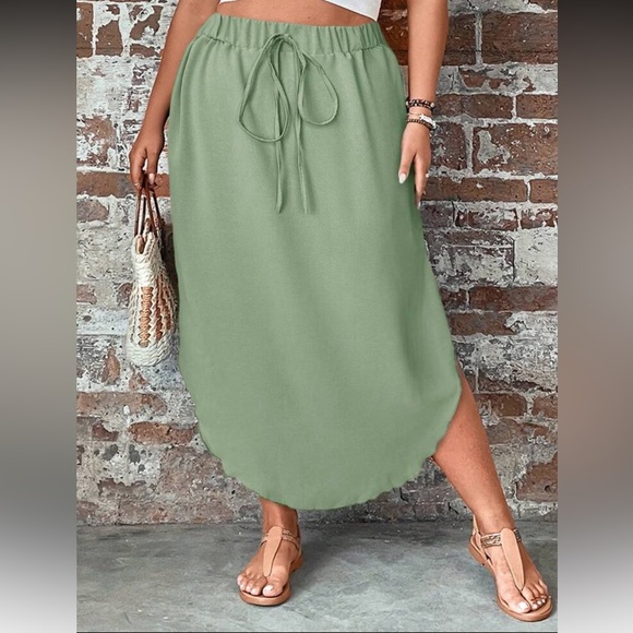 Elegant Dusty Blue  Women's Skirt - Picture 8 of 16